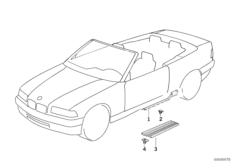 Osłona progu (51_2107) dla BMW 3' E36 318i Cab ECE
