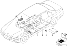 Wykładzina podłogowa (51_2183) dla BMW 7' E38 740iL Lim ECE