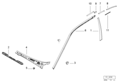 Zewnętrzne osłony / Kratka ozdobna (51_2213) dla BMW 3' E36 316i 1.6 Com ECE