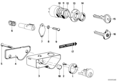 Komplet zamków, elementy dodatkowe (51_2453) dla BMW R 100 RS USA