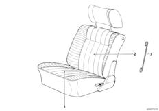 Pokrowiec na fotel przedni (52_0008) dla BMW 7' E32 730iL Lim ECE