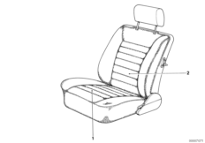 Pokrowiec na fotel przedni (52_1170) dla BMW 6' E24 628CSi Cou ECE