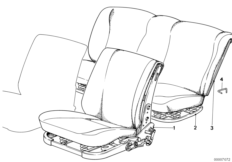 Zestaw naprawczy fotela (52_1201) dla BMW 3' E21 316 Lim ECE