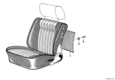 Tylna ścianka fotela (52_0018) dla BMW 3' E21 320i Lim ECE