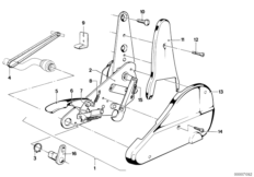 Fotel przedni-okucie siedzeń rozkład. (52_0047) dla BMW 3' E21 320i Lim USA