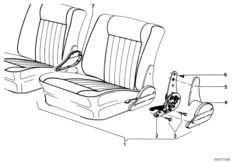 Fotel przedni-okucie siedzeń rozkład. (52_0053) dla BMW 5' E12 520i Lim ECE