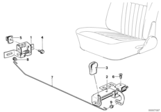 Fotel przedni-zapadka fotela (52_0055) dla BMW 5' E12 520 Lim ECE