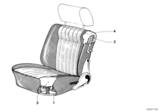 Niskie siedzenie, poj. części (52_0121) dla BMW 3' E21 320i Lim USA