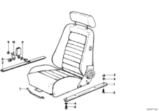 Fotel sportowy Recaro-element dystans. (52_0166) dla BMW 3' E21 320i Lim USA