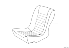 Pokrowiec na fotel tylny (52_0326) dla BMW 6' E24 635CSi Cou ECE
