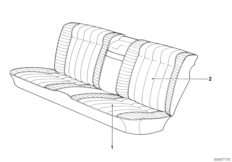Pokrowiec na fotel tylny (52_0352) dla BMW 5' E28 535i Lim ECE