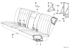 Fotel tylny, trzpień sprężyny/pokrycie (52_0448) dla BMW 5' E28 535i Lim USA