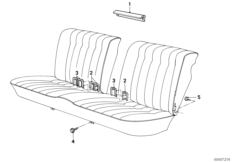Fotel tylny z uchwytem zamka (52_0452) dla BMW 7' E23 745i Lim ZA