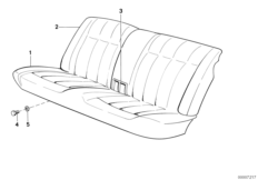 Fotel tylny, elementy pojedyncze (52_0454) dla BMW 3' E30 M3 2-d USA