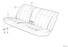 Fotel tylny, elementy pojedyncze (52_0453) dla BMW 3' E30 325i Cab ECE