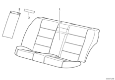Fotel tylny, podłokietnik środkowy (52_0534) dla BMW 3' E36 328i Lim ECE