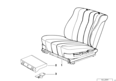 Fotel przedni (52_2199) dla BMW 5' E34 518i Lim ECE