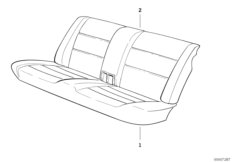 Fotel tylny (52_0603) dla BMW 3' E30 320i Cab ECE