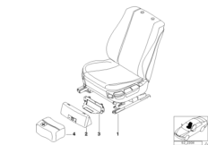 Fotel przedni kompletny (52_0640) dla BMW 7' E38 750i Lim ECE