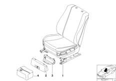 Fotel przedni kompletny (52_0650) dla BMW 7' E38 730i Lim ECE