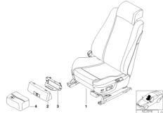 Fotel przedni kompletny (52_0669) dla BMW 7' E38 728i Lim ECE