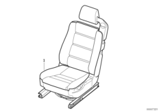 Fotel przedni (52_0697) dla BMW 8' E31 840i Cou USA