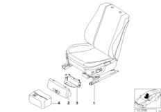 Fotel przedni kompletny (52_0739) dla BMW 5' E39 540i Lim ECE