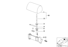Fotel tylny, zagłówki (52_0759) dla BMW 5' E39 523i Lim ECE