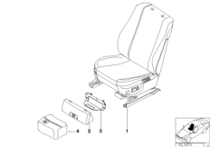 Fotel przedni kompletny (52_0771) dla BMW 5' E39 530d Tou ECE