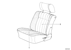 Pokrowiec na fotel przedni (52_1817) dla BMW 5' E12 520 Lim ECE