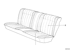 Pokrowiec na fotel tylny (52_1930) dla BMW 5' E12 520i Lim ECE