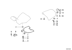 Elementy dod. siedzenia (52_1038) dla BMW R 1100 GS 94 (0404,0409) ECE