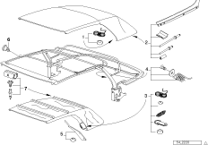 Zestawy naprawcze dachu składanego (54_0192) dla BMW 3' E36 318i Cab ECE
