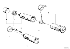 Różne przełączniki (61_0737) dla BMW 7' E23 735i Lim USA