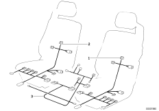 Wiązka przewodów fotela (61_0059) dla BMW 8' E31 850CSi Cou USA