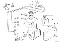 Elem. poj. instalacji spryskiwacza szyb (61_0082) dla BMW 5' E34 530i Lim ECE