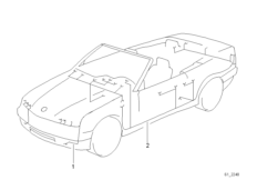 Wiązka przewodów części przedniej (61_0983) dla BMW 3' E36 318i Cab USA