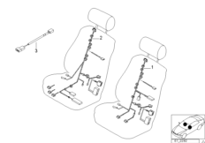 Ind. zestaw kabli fotela (91_0742) dla BMW 7' E66 730Li Lim ECE