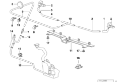 Elem. poj. instalacji spryskiwacza szyb (61_0937) dla BMW 7' E38 730i Lim ECE