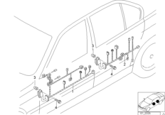 Wiązki kabli drzwi (61_1747) dla BMW 5' E60 545i Lim ECE