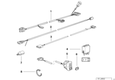 Zestaw kabli el. przedniej szyby (61_2722) dla BMW K 75 RT (0565,0573) USA
