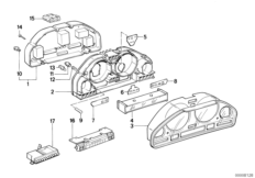 Tablica przyrządów-poj. części (62_0018) dla BMW 5' E34 520i Lim ZA