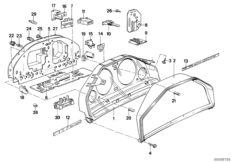 Tablica przyrządów-poj. części (62_0064) dla BMW 3' E30 325e 4-d ECE