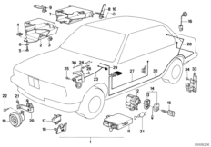 Autoalarm (65_1019) dla BMW 5' E28 M5 Lim ECE