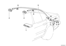 Autoalarm z ultradźwiękami (65_1023) dla BMW 7' E32 740iL Lim ECE