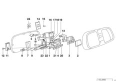 Tablica przyrządów-poj. części (62_0534) dla BMW K 100 RT 84 (0504,0505,0514) USA