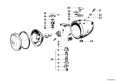 Elementy montażowe reflektora (63_0340) dla BMW R60/5 ECE