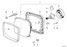 Reflektor (63_0375) dla BMW F 650 97 (0162) ECE