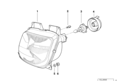 Reflektor (63_0405) dla BMW R 850 RT 96 (0412) ECE