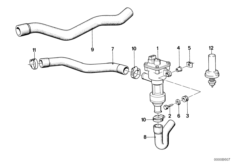Zawór pompy węży wodnych (64_0090) dla BMW 6' E24 M635CSi Cou ECE